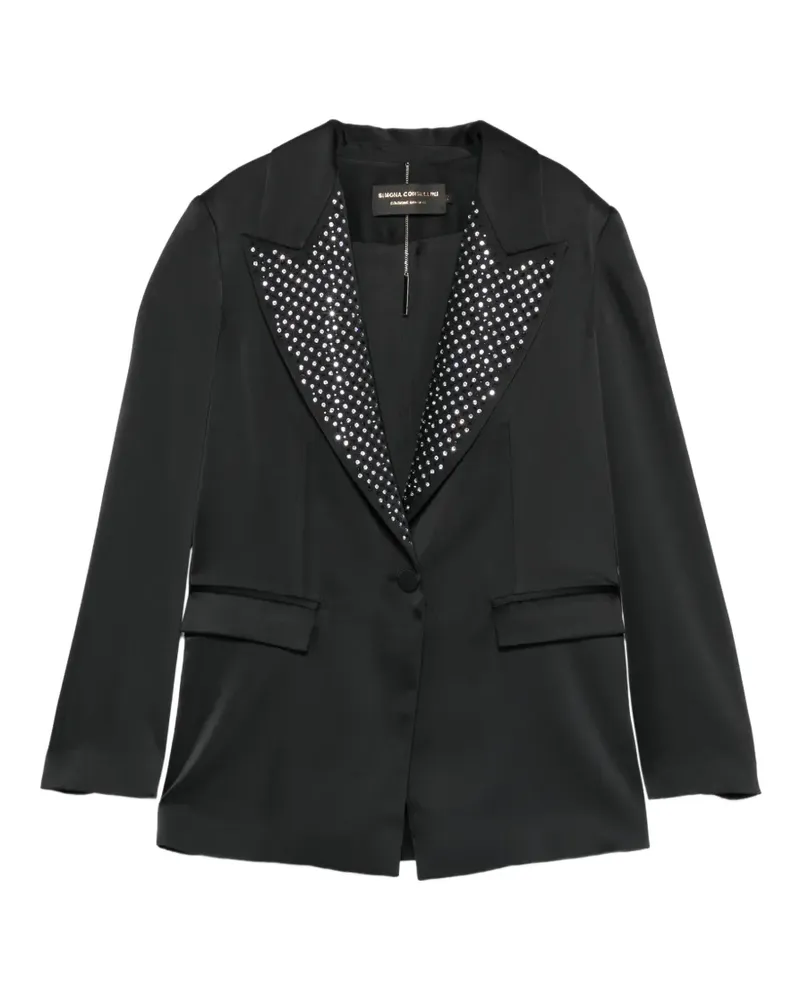 Simona Corsellini crystal-embellishment blazer - Schwarz Schwarz