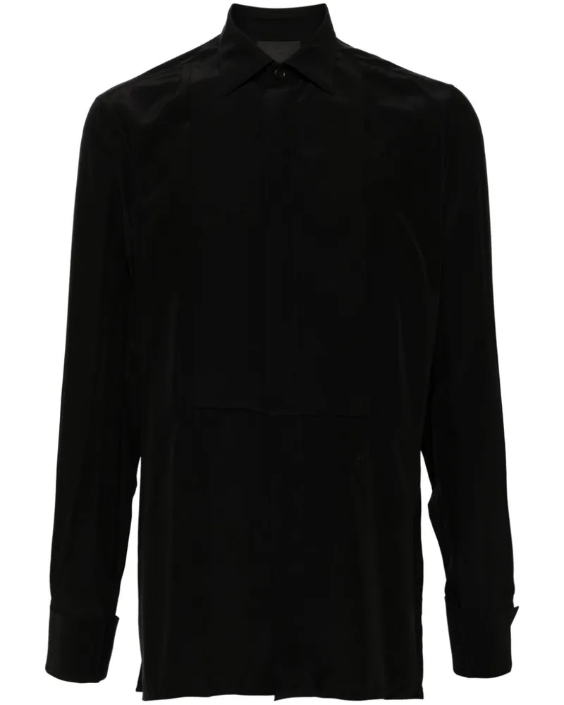 Givenchy Plastron Seidenhemd - Schwarz Schwarz