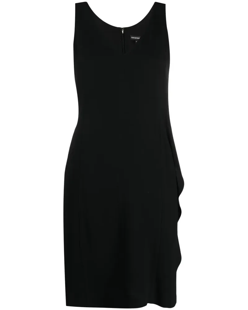 Emporio Armani Trägerkleid mit V-Ausschnitt - Schwarz Schwarz