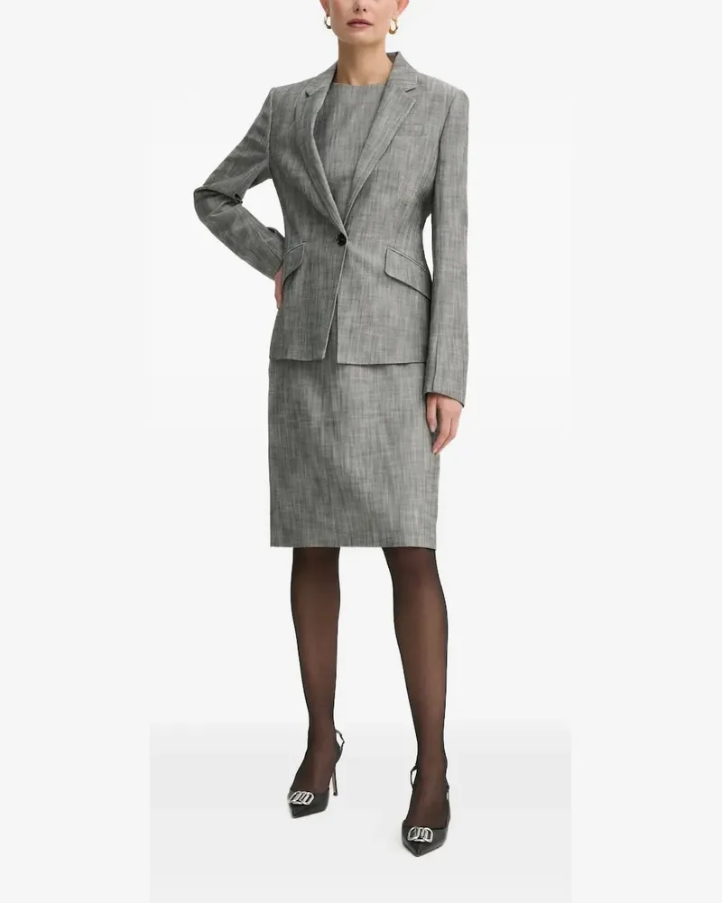 HUGO BOSS Midikleid mit angeschnittenen Ärmeln - Grau Grau