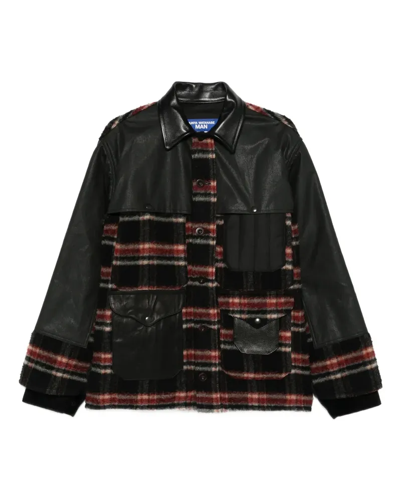 Junya Watanabe x Comme des Garçons check panelled jacket - Schwarz Schwarz