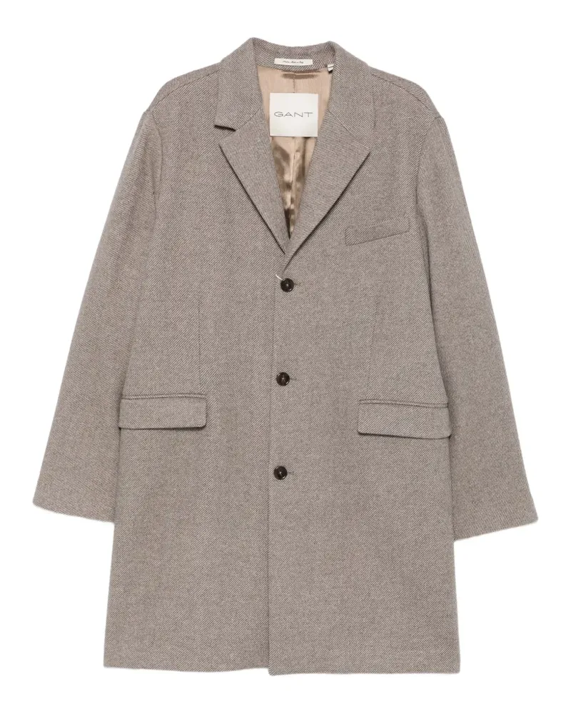 Gant single-breasted wool-blend coat - Nude Nude