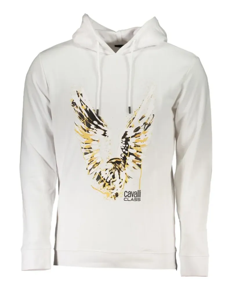 Roberto Cavalli eagle-print hoodie - Weiß Weiß