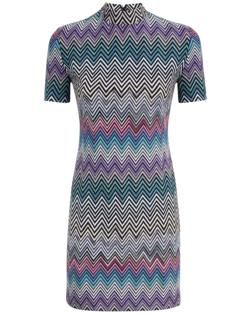 Missoni Minikleid mit Zickzackmuster - Grün Grün