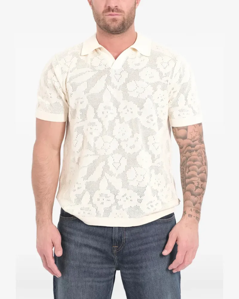 NN 07 Ryan T-Shirt mit Blumen - Nude Nude