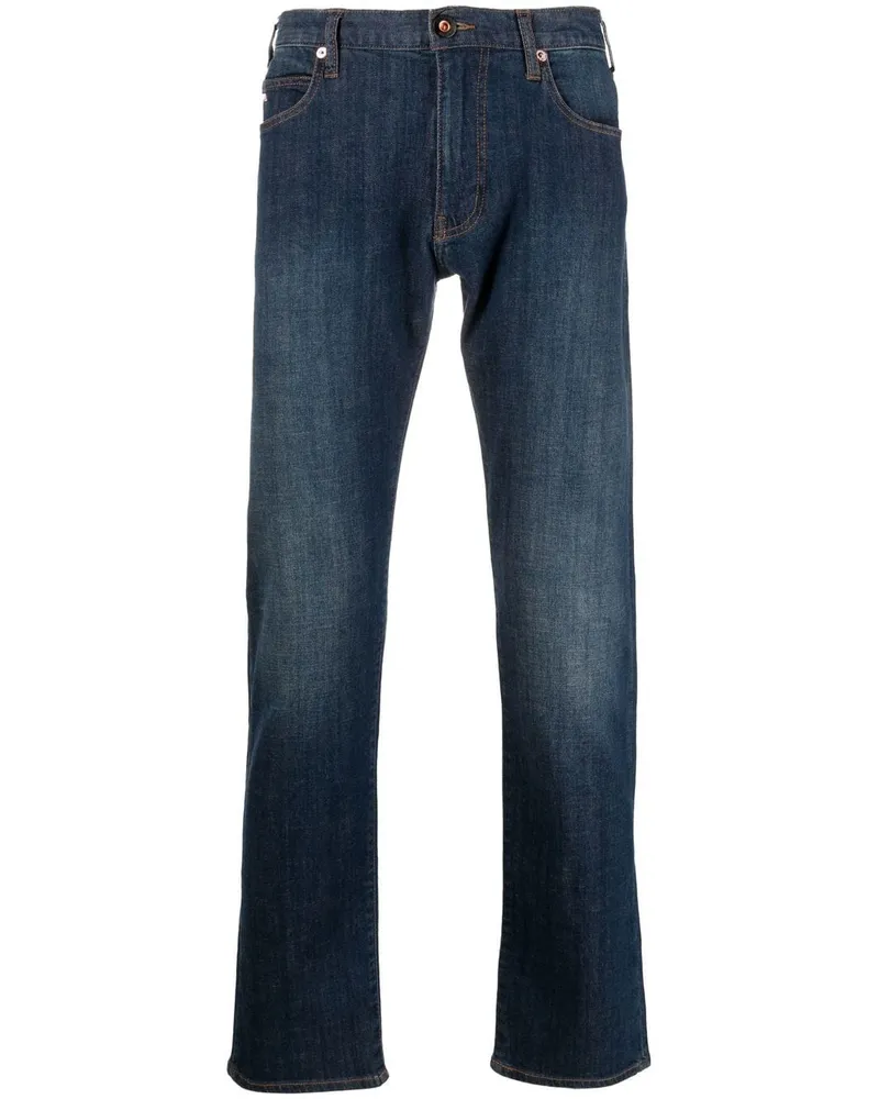 Emporio Armani Klassische Straight-Leg-Jeans - Blau Blau