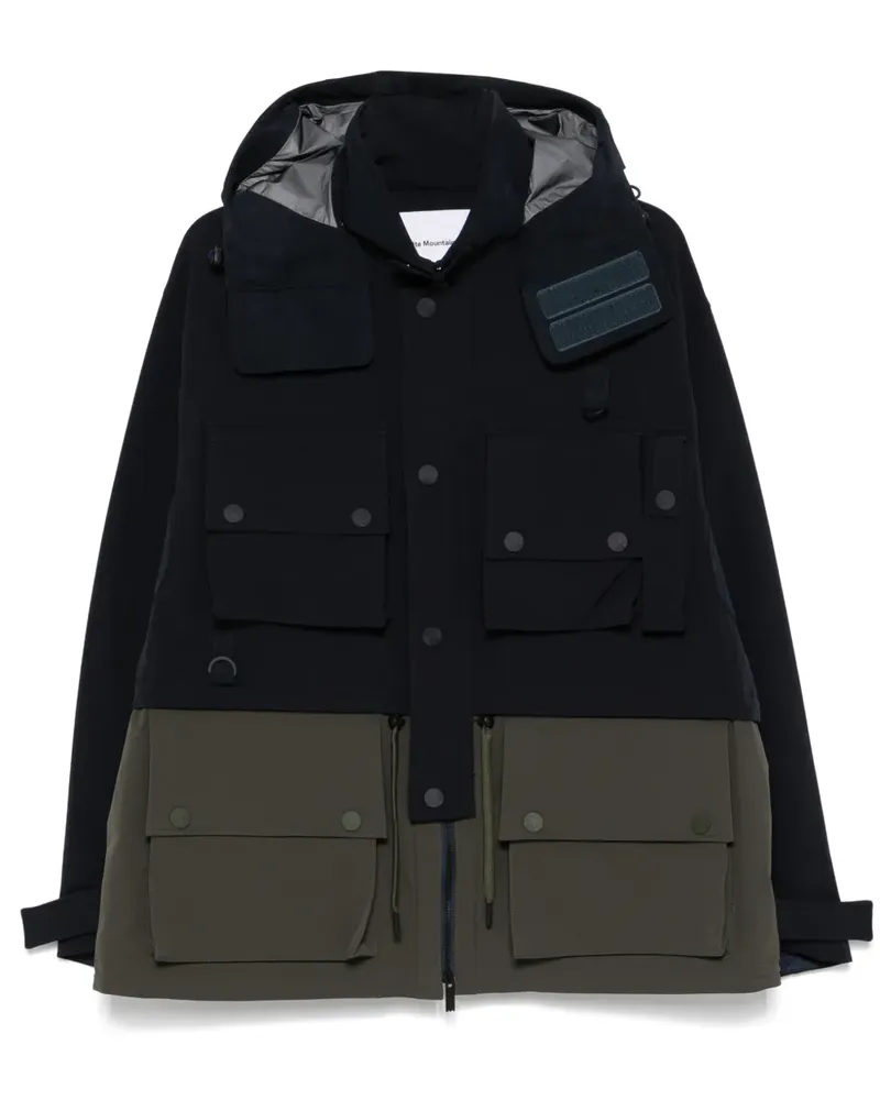 White Mountaineering Windbreaker mit Taschen - Blau Blau