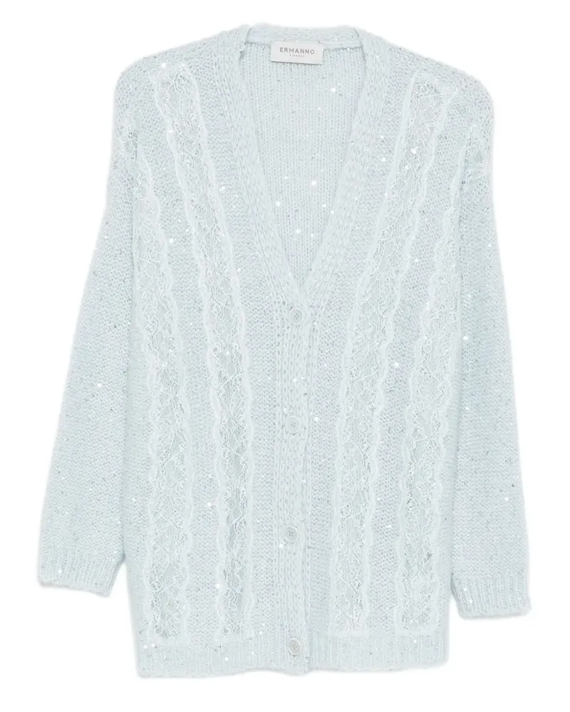 Ermanno Scervino Cardigan mit Zopfmuster - Blau Blau