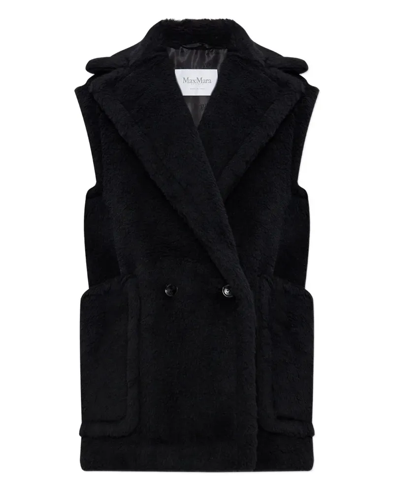 Max Mara Doppelreihiger Bormida Mantel - Schwarz Schwarz