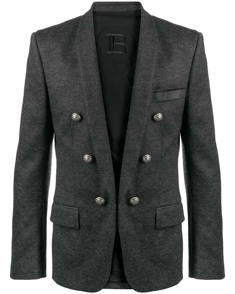 Balmain Sakko mit Zierknöpfen - Grau Grau