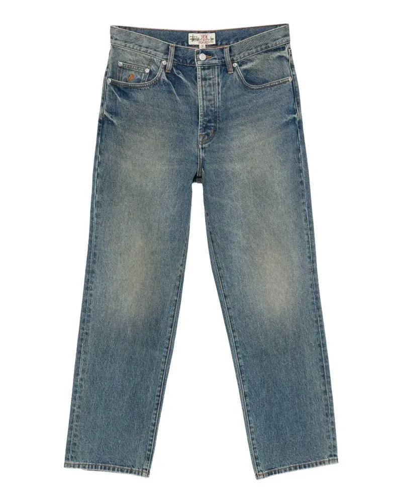 Stüssy Straight-Leg-Jeans mit Logo-Stickerei - Blau Blau