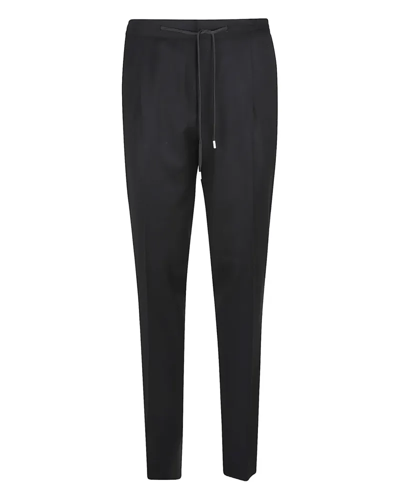LARDINI Bundfaltenhose mit Kordelzug - Schwarz Schwarz