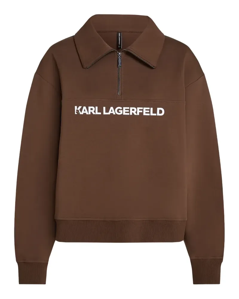 Karl Lagerfeld Sweatshirt mit Reißverschluss - Braun Braun