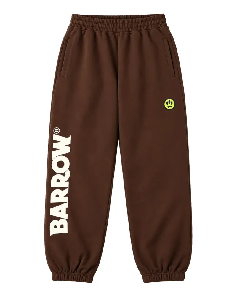 BARROW Jogginghose mit Logo-Print - Braun Braun