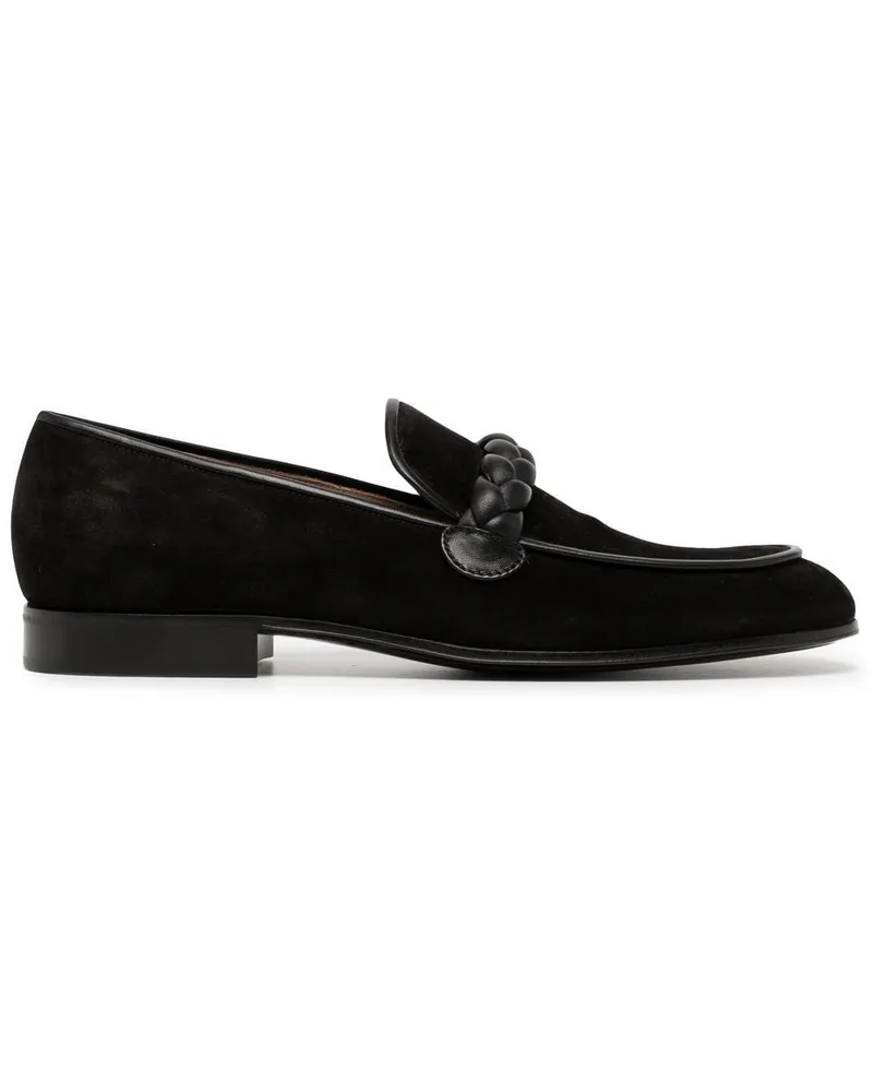 Gianvito Rossi Massimo Loafer auf Wildleder - Schwarz Schwarz