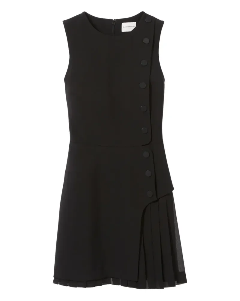 Claudie Pierlot Kleid mit Falten - Schwarz Schwarz