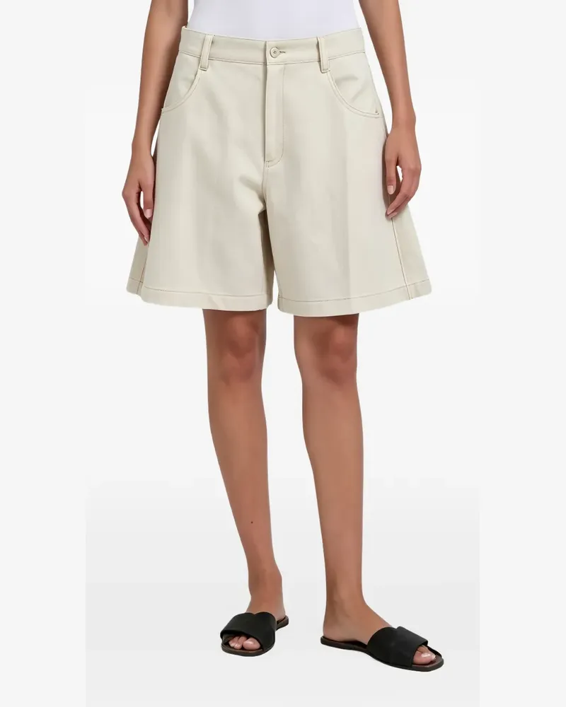 Brunello Cucinelli Weite Shorts mit hohem Bund - Nude Nude