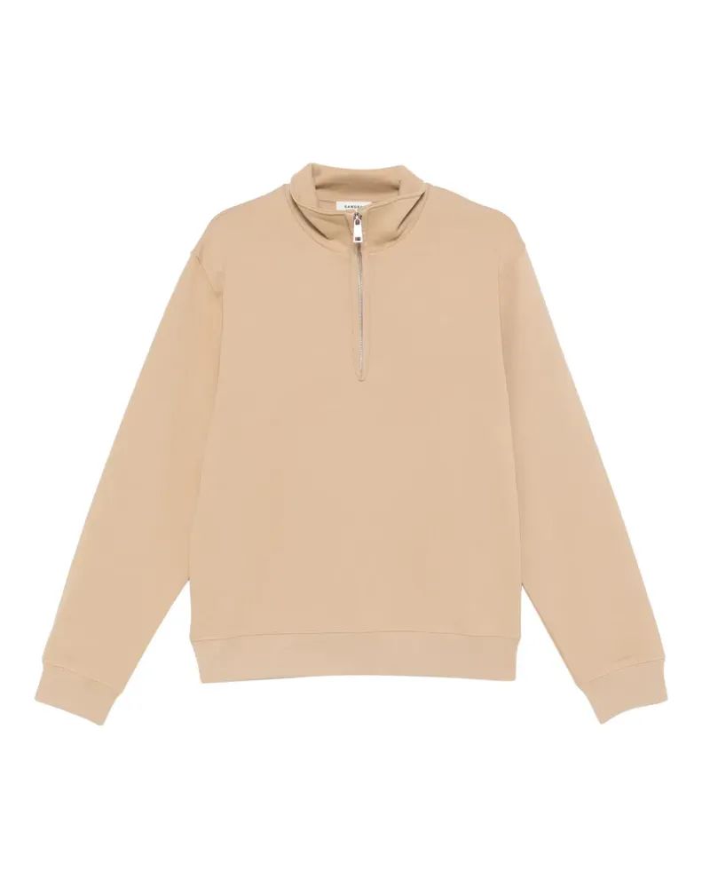 Sandro Sweatshirt mit Reißverschluss - Nude Nude