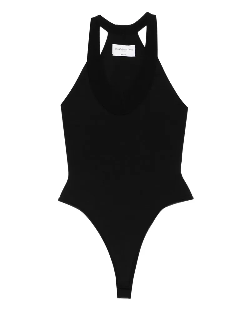 Brandon Maxwell knit ribbed bodysuit - Schwarz Schwarz