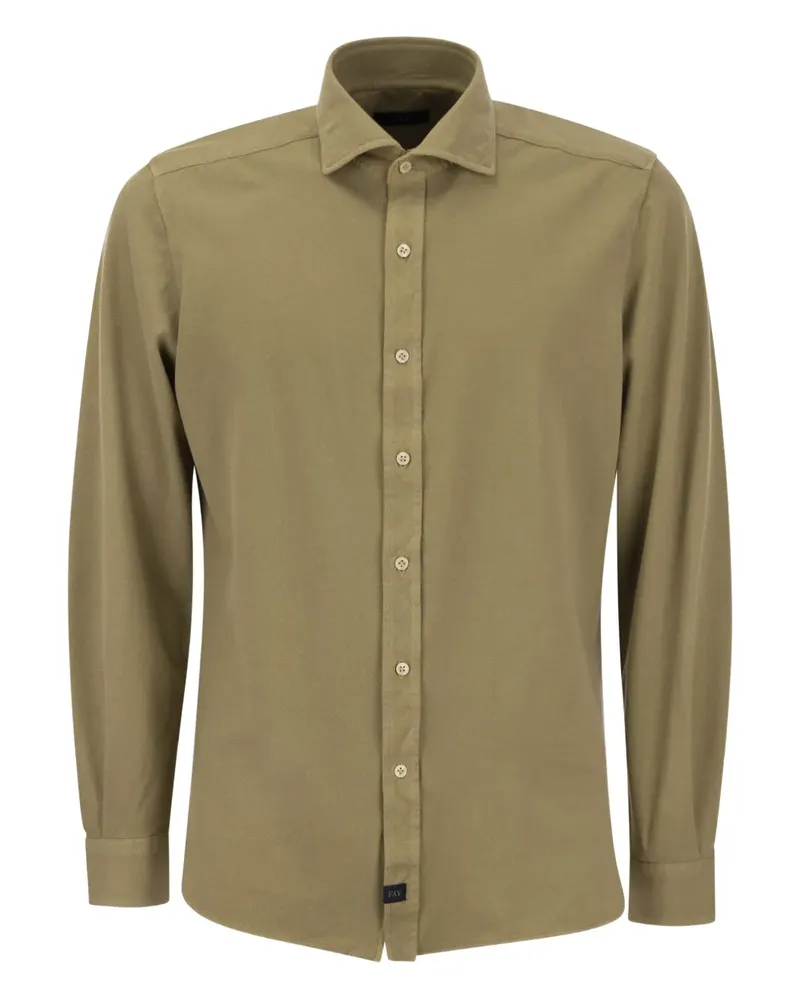 Fay Hemd mit französischem Kragen - Grün Grün