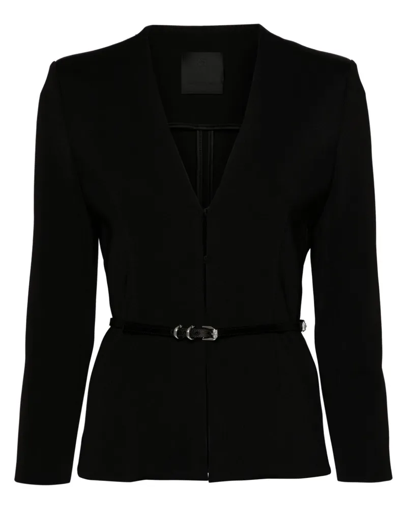 Givenchy Voyou Jacke mit Gürtel - Schwarz Schwarz