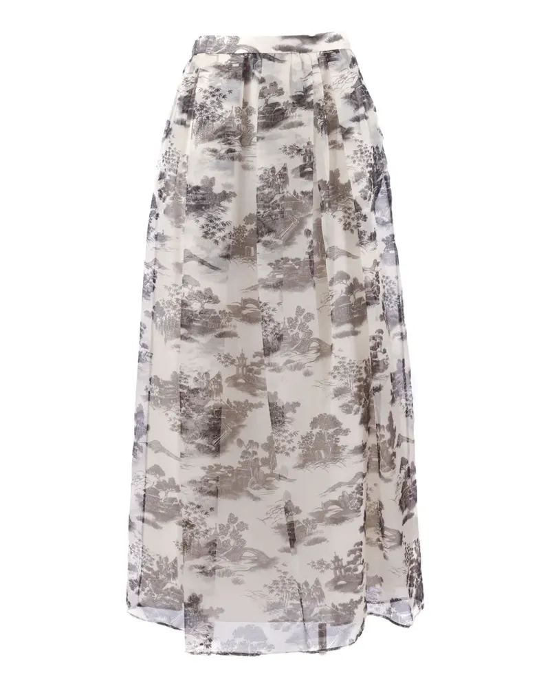Max Mara print skirt - Nude Nude