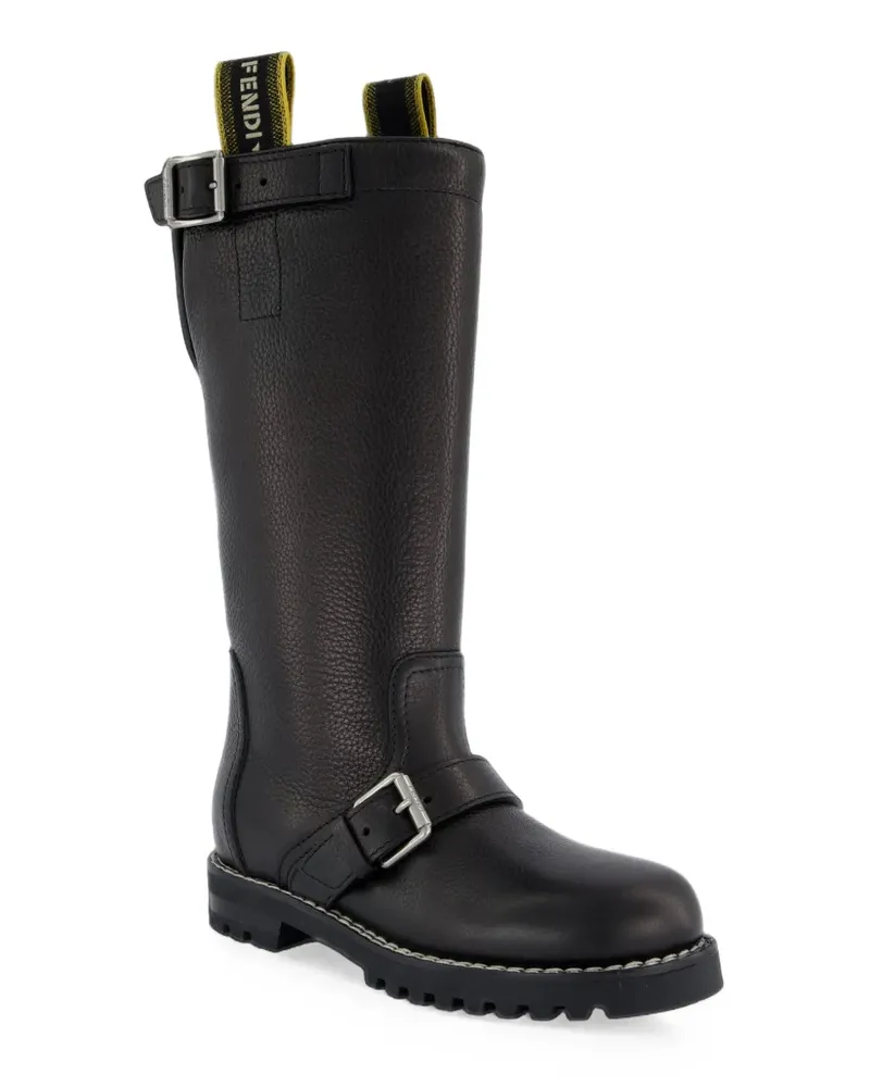 Fendi Commando buckle-strap boots - Schwarz Schwarz