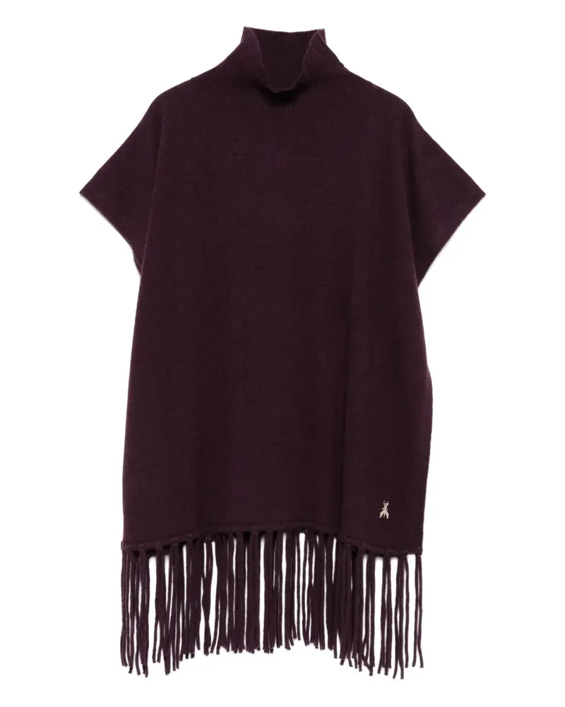 Patrizia Pepe mock-neck fringe top - Rot Rot