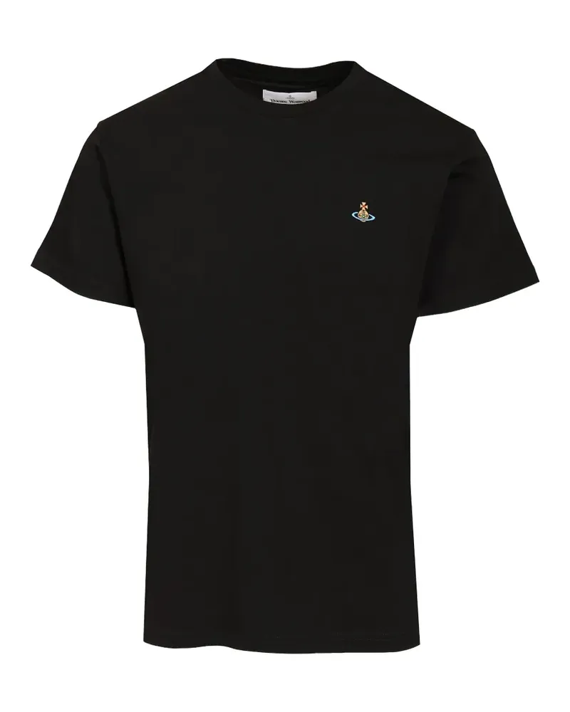Vivienne Westwood Orb-embroidered T-shirt - Schwarz Schwarz