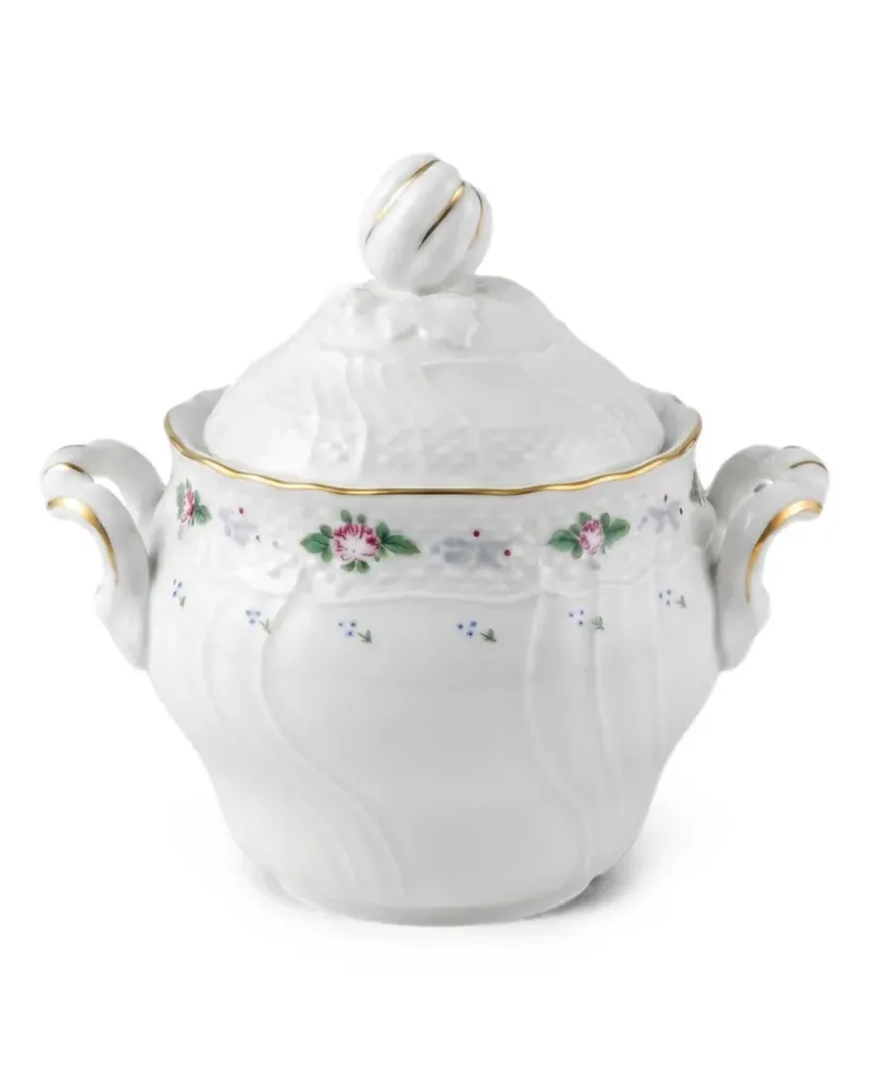 Ginori 1735 Vecchio Ginori Zuckerdose mit Blumenprint - Weiß Weiß