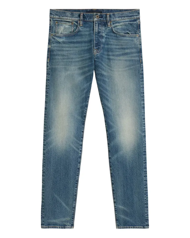 HUGO BOSS x David Beckham Straight-Leg-Jeans mit Waschung - Blau Blau