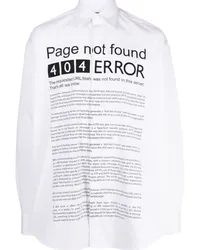 VETEMENTS Hemd mit Page Error-Print Weiß