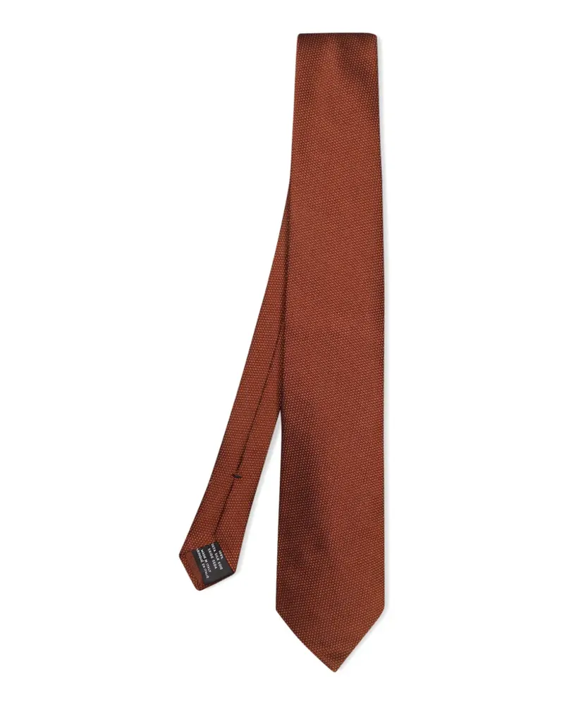 Tom Ford Seidenkrawatte mit Mikro-Muster - Braun Braun