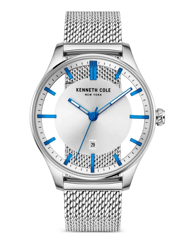 Kenneth Cole Armbanduhr mit Mesh-Riemen 42mm - Silber Silber