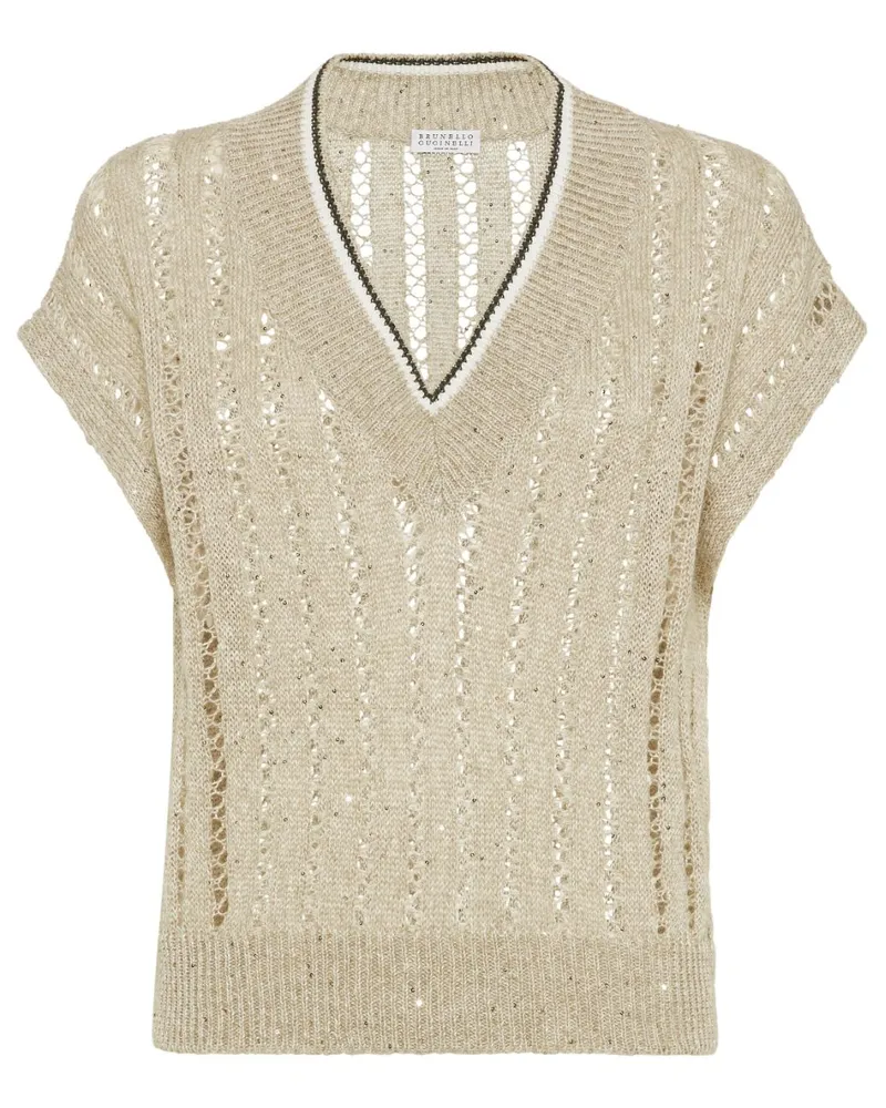 Brunello Cucinelli Dazzling T-Shirt - Nude Nude