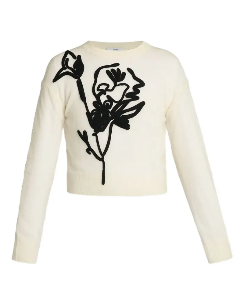 Erdem Pullover mit Blumenmotiv - Weiß Weiß