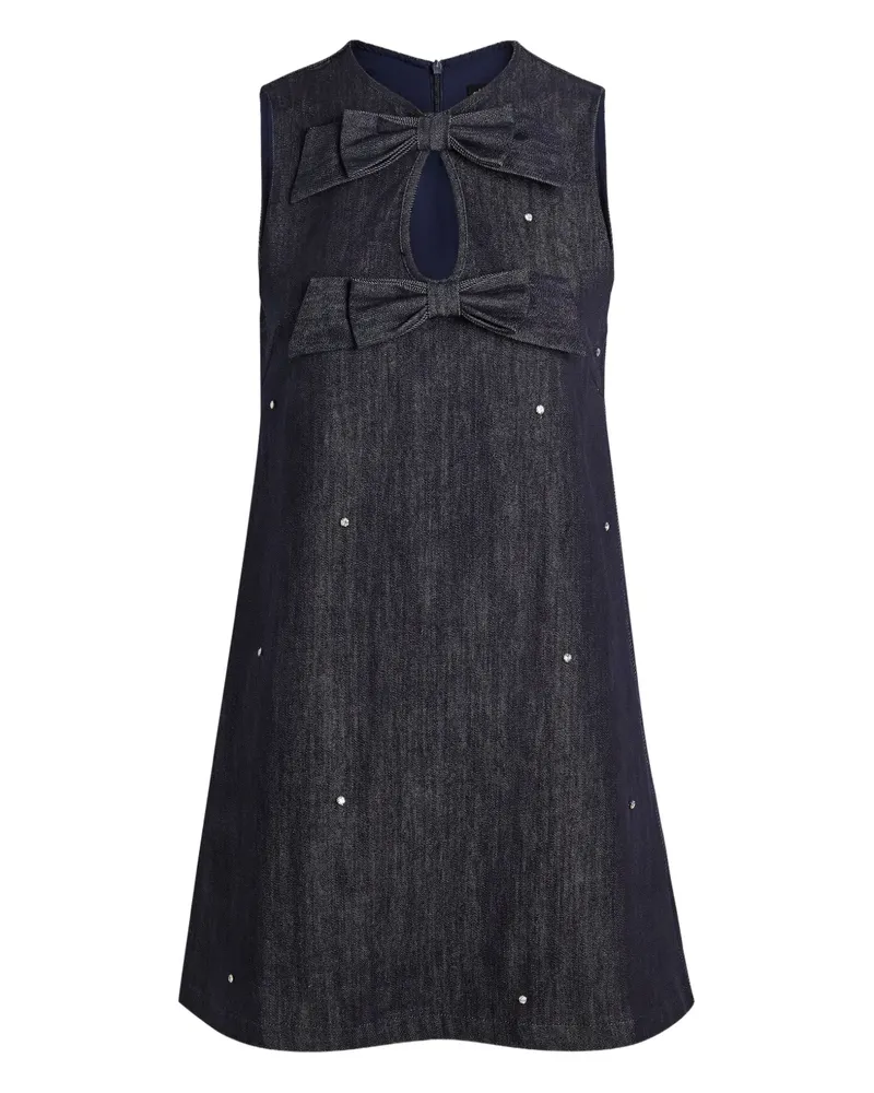 Sister Jane bow-embellished mini dress - Blau Blau