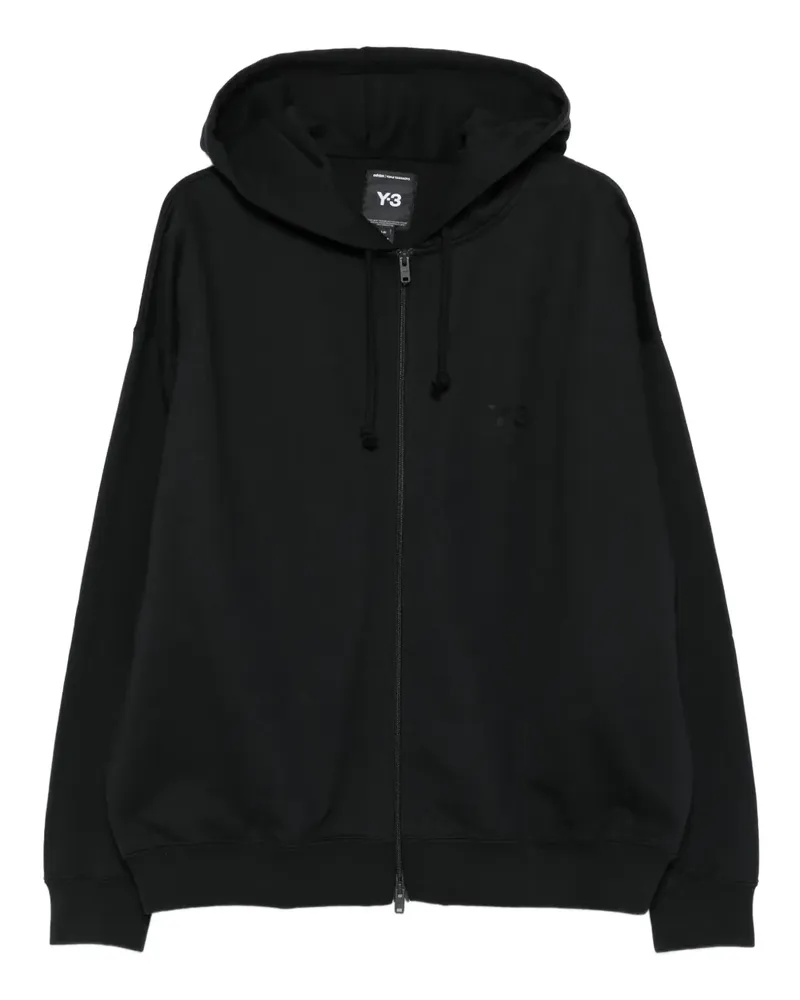 Y-3 Kapuzenjacke mit Logo-Detail - Schwarz Schwarz