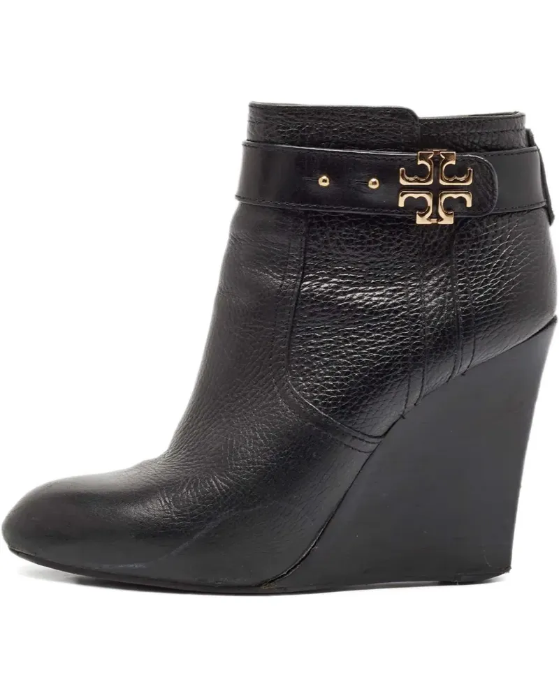 Tory Burch 2023 pre-owned Stiefeletten mit Wedge-Reißverschluss 115mm - Schwarz Schwarz