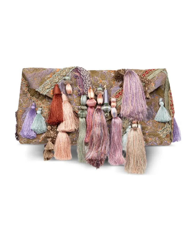 Dries van Noten Schultertasche mit Quaste - Nude Nude