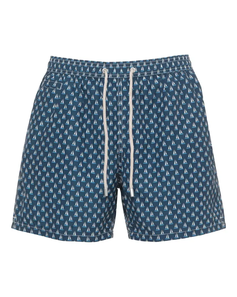 MC2 Saint Barth sailboat-print swim shorts - Blau Blau