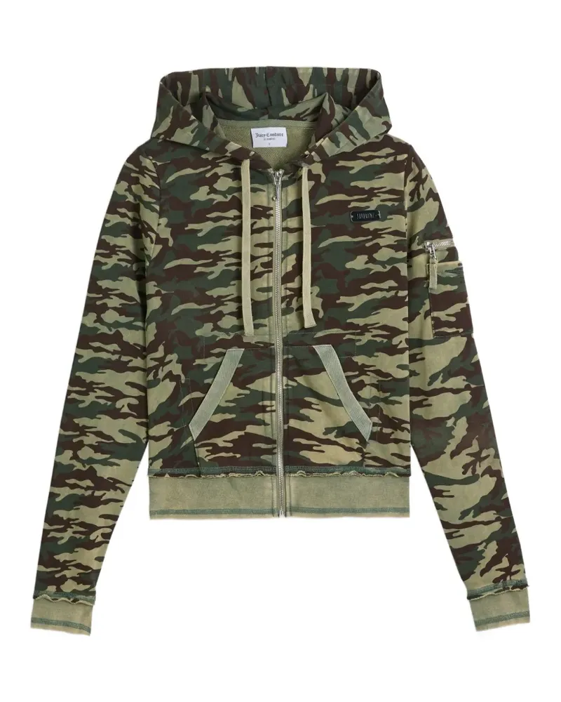 Juicy Couture Kapuzenjacke mit Camouflage-Print - Grün Grün