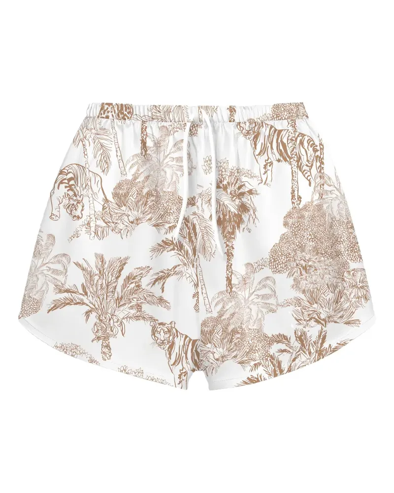 MC2 Saint Barth Kammy tiger-print drawstring shorts - Weiß Weiß
