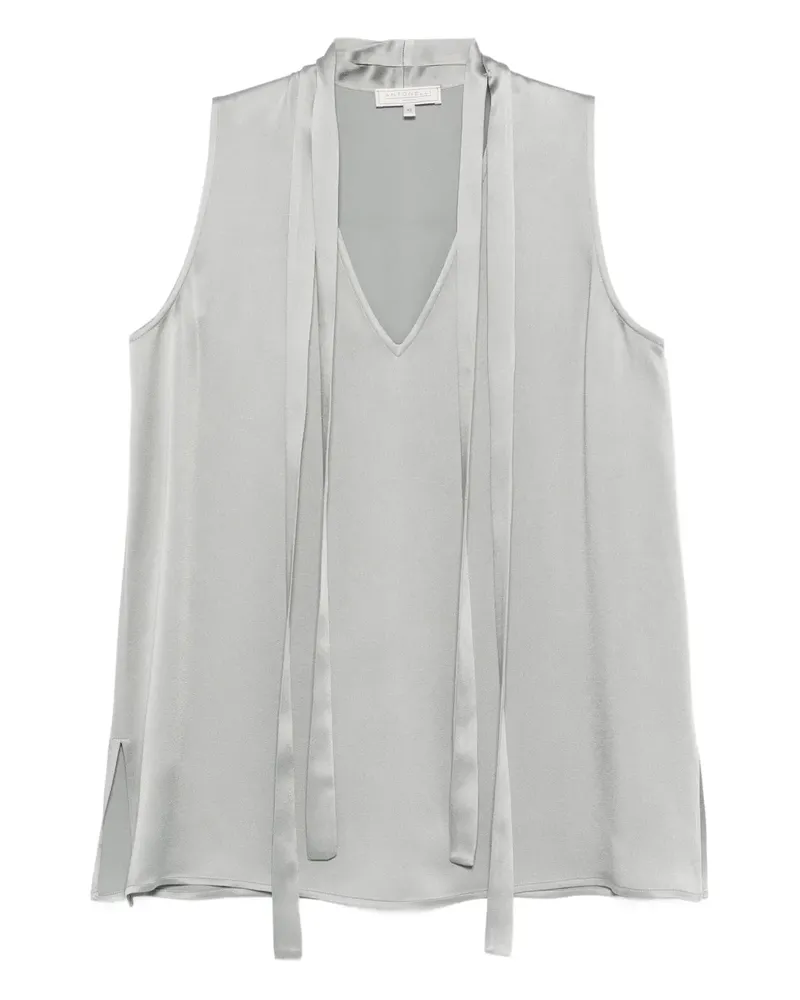 Antonelli Firenze Abelia Bluse mit Schleifenkragen - Grau Grau