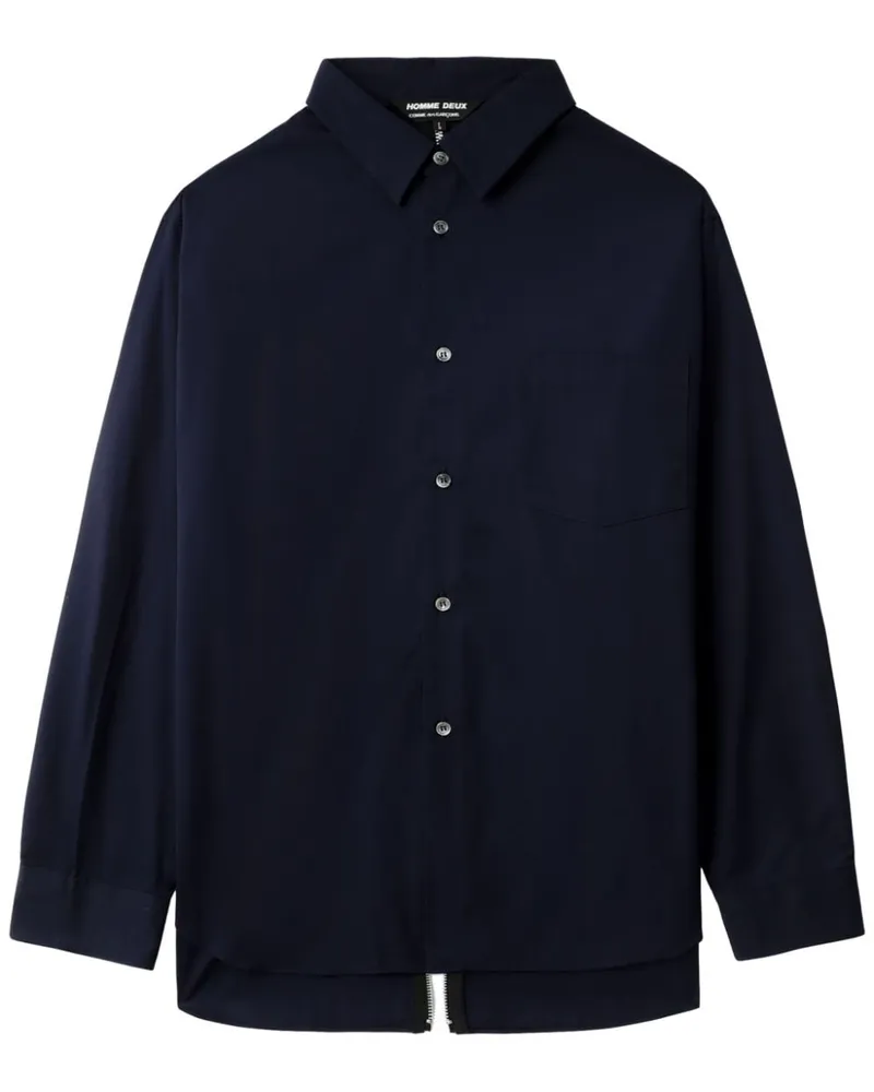 Comme des Garçons Hemd mit Reißverschlussdetail - Blau Blau