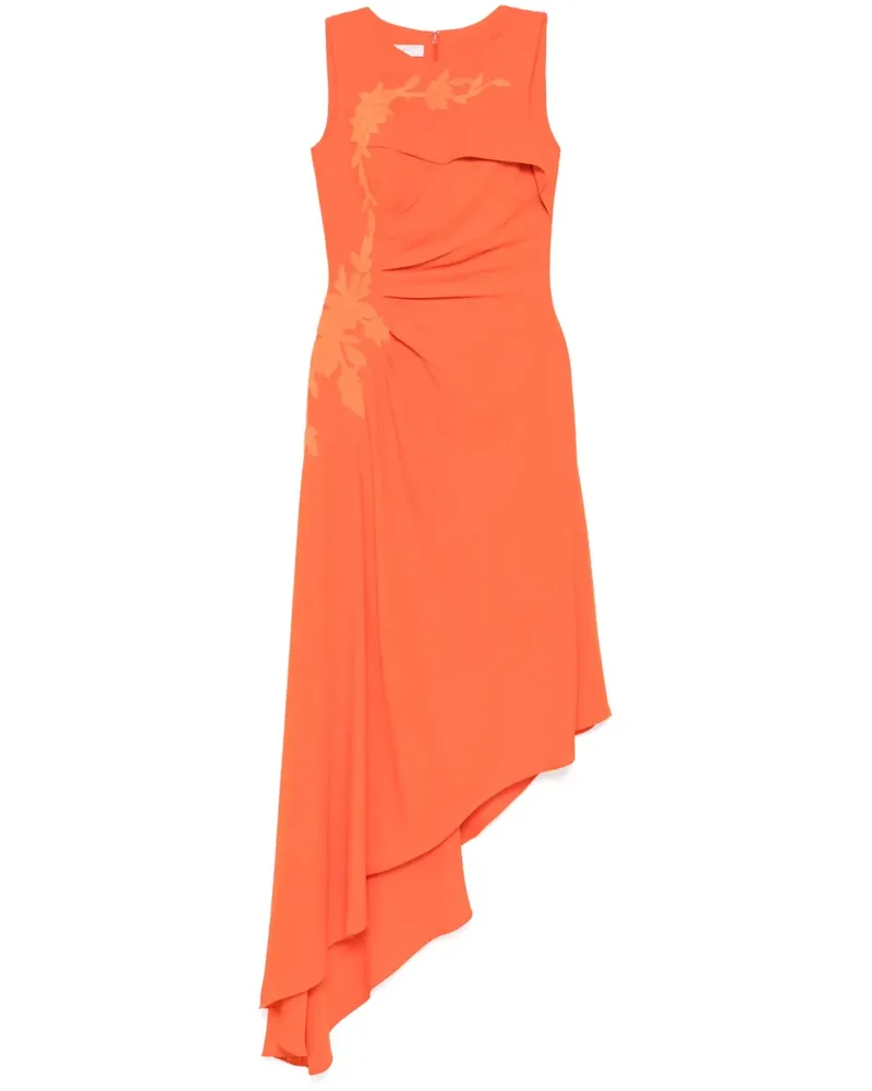 Saiid Kobeisy Kleid mit Blumenstickerei - Orange Orange