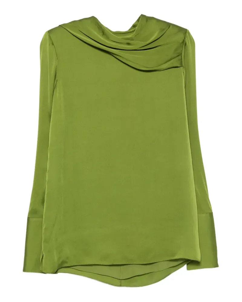 Tom Ford Bluse mit drapiertem Kragen - Grün Grün