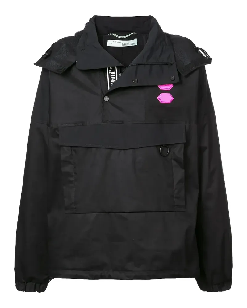 OFF-WHITE Windbreaker mit Kapuze - Schwarz Schwarz