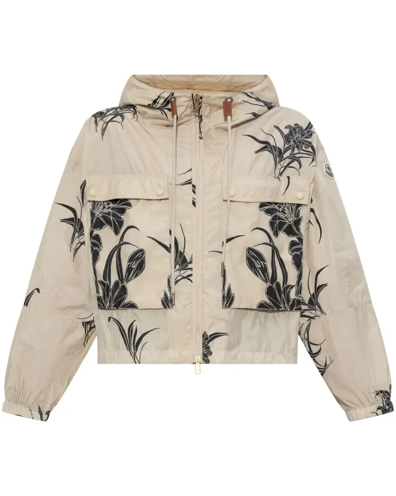Moncler Jacke mit Blumen-Print - Nude Nude