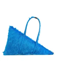 Marni Prisma Shearling-Shopper Blau